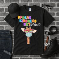 Spread Kindness Not Germs Masked Giraffe Tall T-Shirt