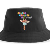 Spread Kindness Not Germs Masked Giraffe Sustainable Bucket Hat