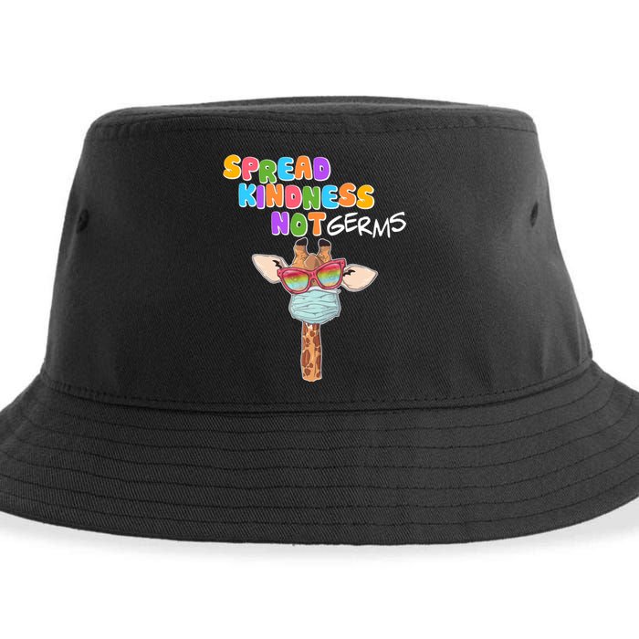 Spread Kindness Not Germs Masked Giraffe Sustainable Bucket Hat