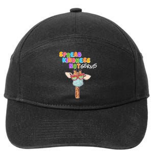 Spread Kindness Not Germs Masked Giraffe 7-Panel Snapback Hat