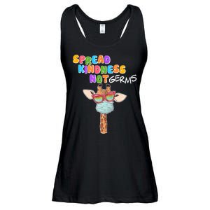 Spread Kindness Not Germs Masked Giraffe Ladies Essential Flowy Tank