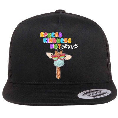 Spread Kindness Not Germs Masked Giraffe Flatbill Hat
