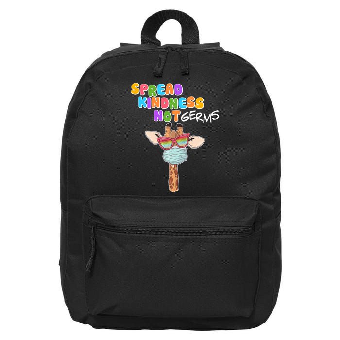 Spread Kindness Not Germs Masked Giraffe 16 in Basic Backpack