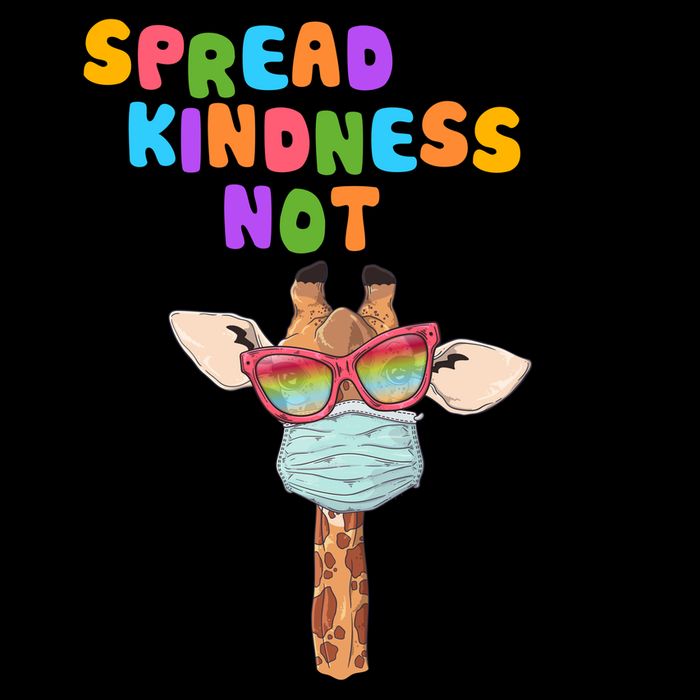 Spread Kindness Not Germs Masked Giraffe 16oz Travel Tumbler
