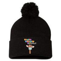 Spread Kindness Not Germs Masked Giraffe Pom Pom 12in Knit Beanie