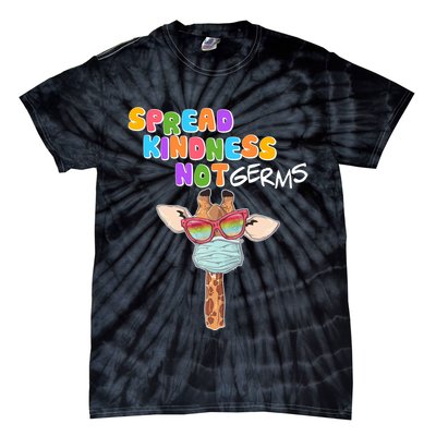 Spread Kindness Not Germs Masked Giraffe Tie-Dye T-Shirt