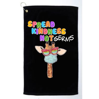 Spread Kindness Not Germs Masked Giraffe Golf Towel