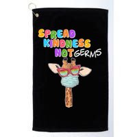Spread Kindness Not Germs Masked Giraffe Golf Towel