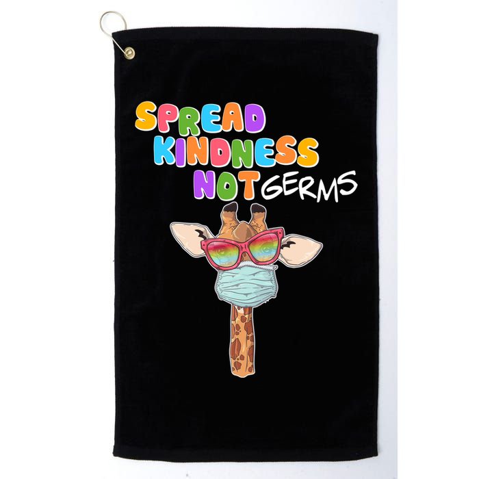 Spread Kindness Not Germs Masked Giraffe Golf Towel