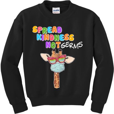 Spread Kindness Not Germs Masked Giraffe Kids Sweatshirt