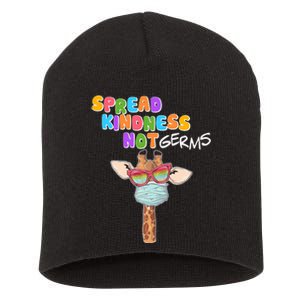 Spread Kindness Not Germs Masked Giraffe Short Acrylic Beanie