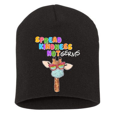 Spread Kindness Not Germs Masked Giraffe Short Acrylic Beanie