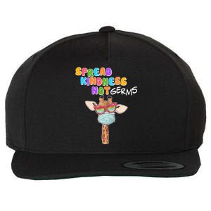 Spread Kindness Not Germs Masked Giraffe Wool Snapback Cap