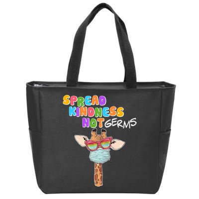 Spread Kindness Not Germs Masked Giraffe Zip Tote Bag