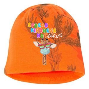 Spread Kindness Not Germs Masked Giraffe Kati - Camo Knit Beanie