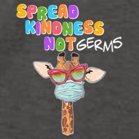 Spread Kindness Not Germs Masked Giraffe Vector Backpack