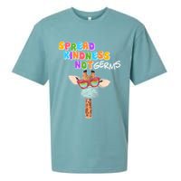 Spread Kindness Not Germs Masked Giraffe Sueded Cloud Jersey T-Shirt
