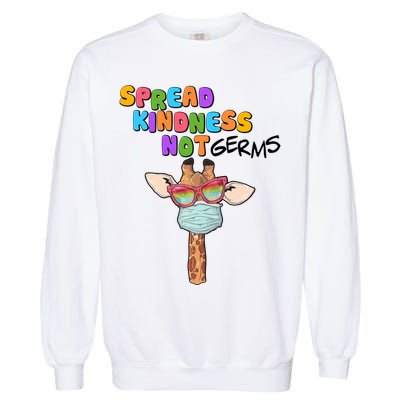 Spread Kindness Not Germs Masked Giraffe Garment-Dyed Sweatshirt