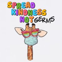 Spread Kindness Not Germs Masked Giraffe Garment-Dyed Sweatshirt