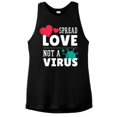 Spread Love Not A Virus Ladies PosiCharge Tri-Blend Wicking Tank