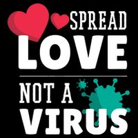 Spread Love Not A Virus Cropped Pullover Crew