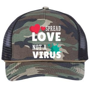 Spread Love Not A Virus Retro Rope Trucker Hat Cap