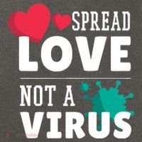 Spread Love Not A Virus Cotton Canvas Backpack