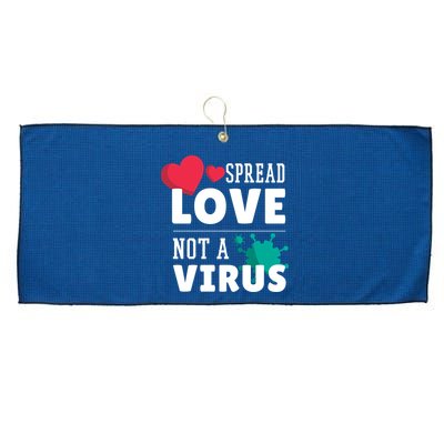 Spread Love Not A Virus Large Microfiber Waffle Golf Towel
