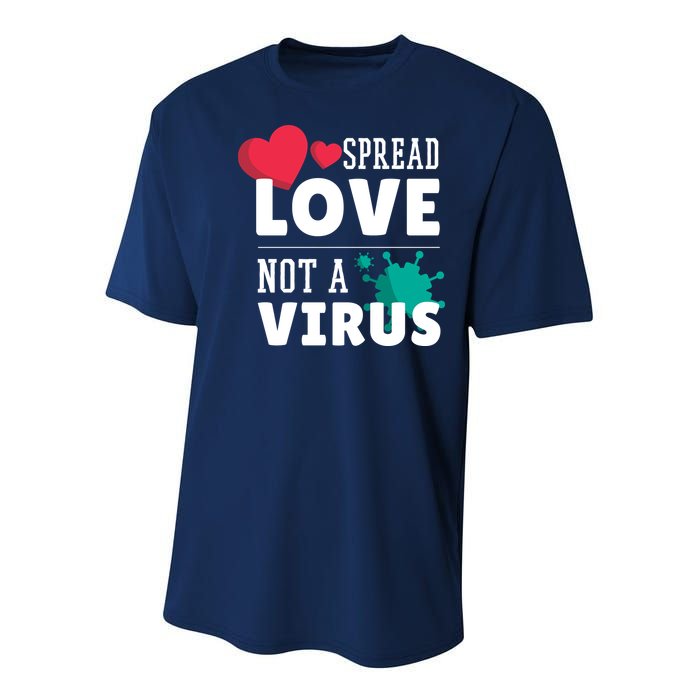 Spread Love Not A Virus Youth Performance Sprint T-Shirt
