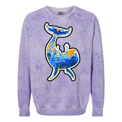 Sprem Whale Sailing Colorblast Crewneck Sweatshirt