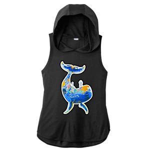 Sprem Whale Sailing Ladies PosiCharge Tri-Blend Wicking Draft Hoodie Tank