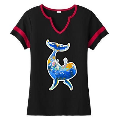 Sprem Whale Sailing Ladies Halftime Notch Neck Tee