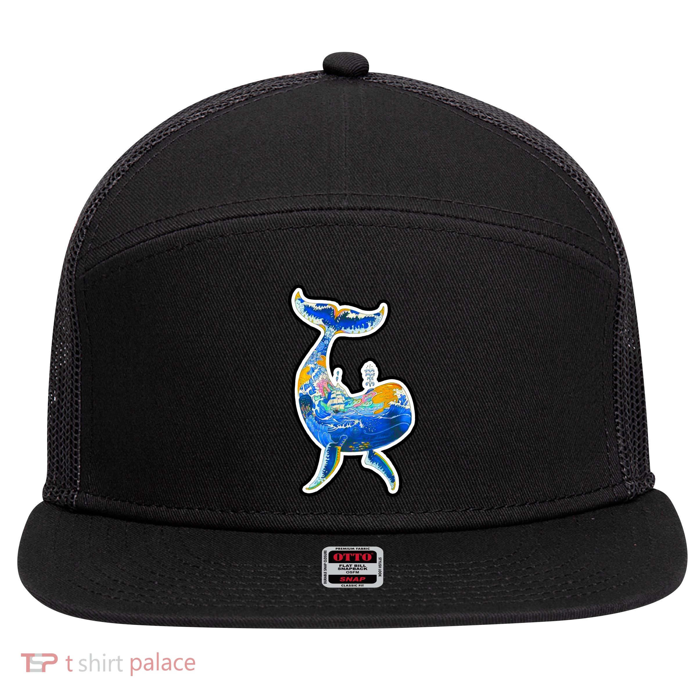 Sprem Whale Sailing 7 Panel Mesh Trucker Snapback Hat