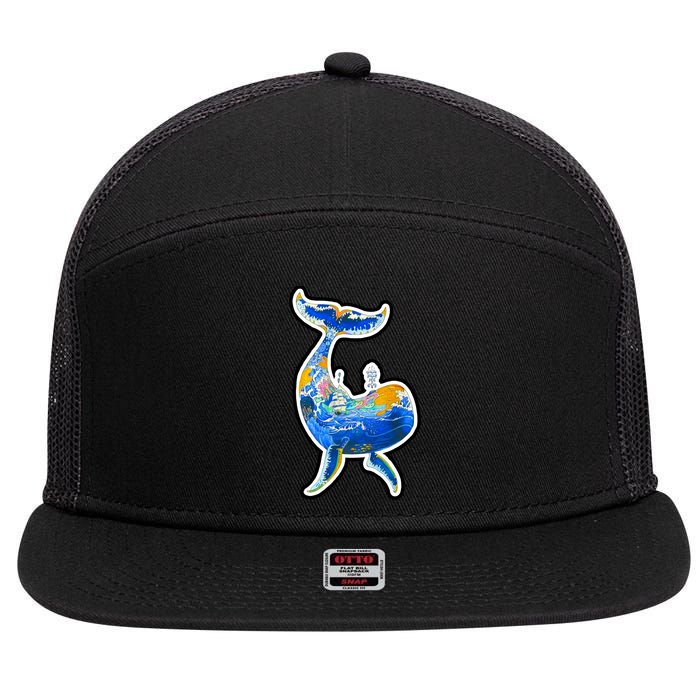 Sprem Whale Sailing 7 Panel Mesh Trucker Snapback Hat