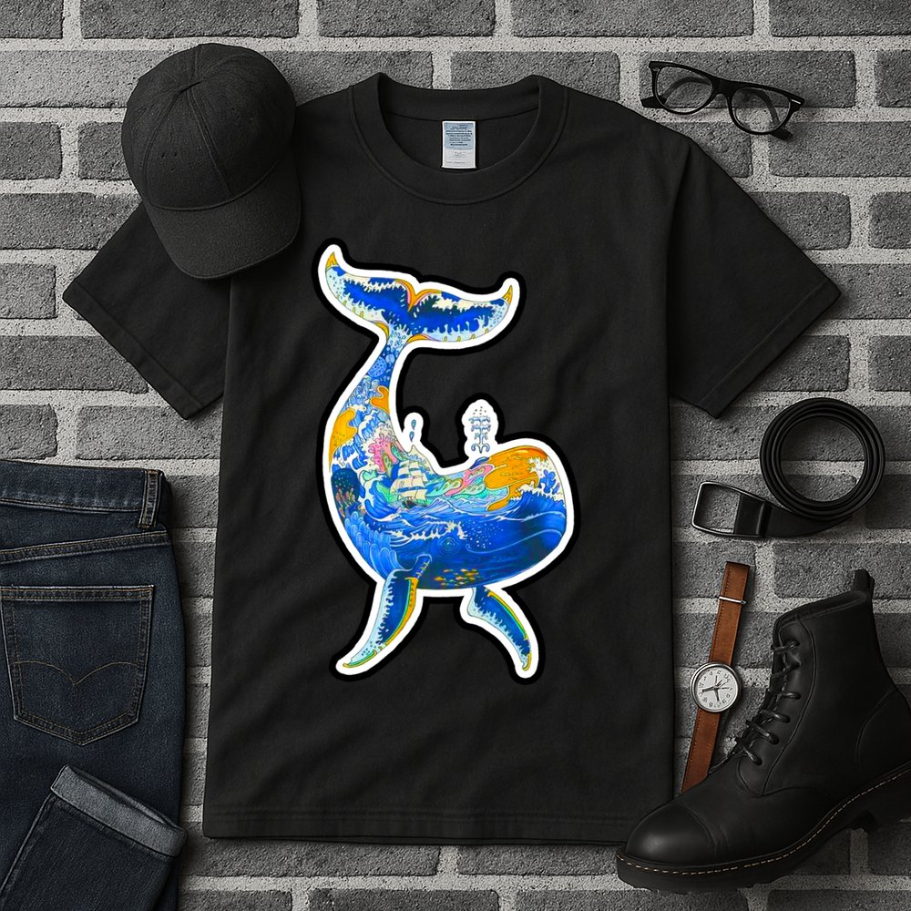 Sprem Whale Sailing Tall T-Shirt