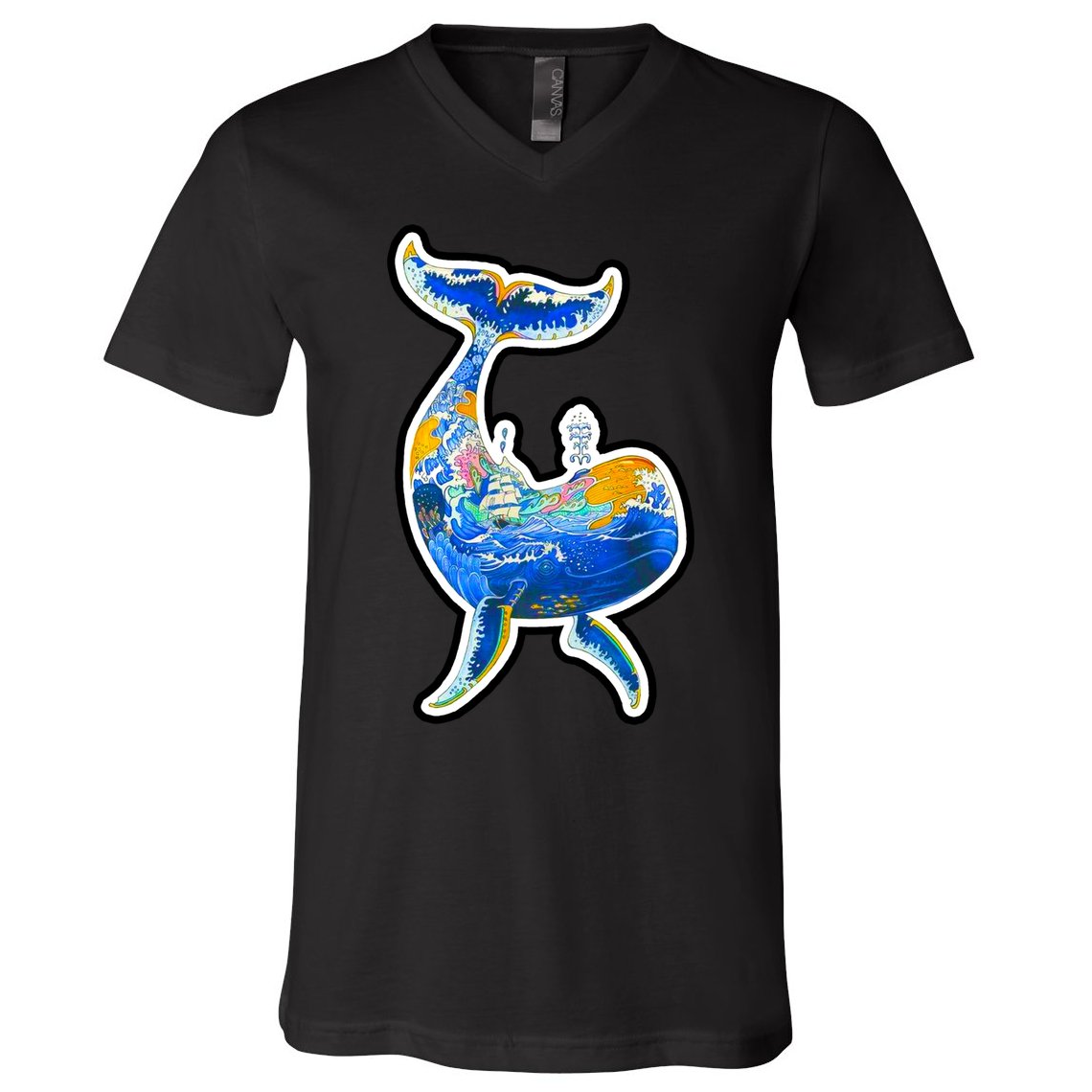 Sprem Whale Sailing V-Neck T-Shirt
