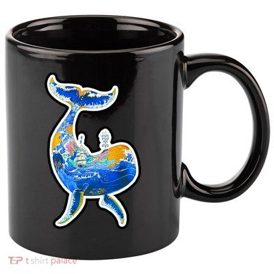 Sprem Whale Sailing 11oz C Handle Ceramic Mug