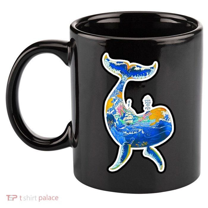 Sprem Whale Sailing 11oz C Handle Ceramic Mug