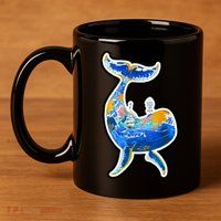 Sprem Whale Sailing 11oz C Handle Ceramic Mug