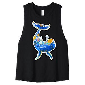 Sprem Whale Sailing Women's Racerback Cropped Tank