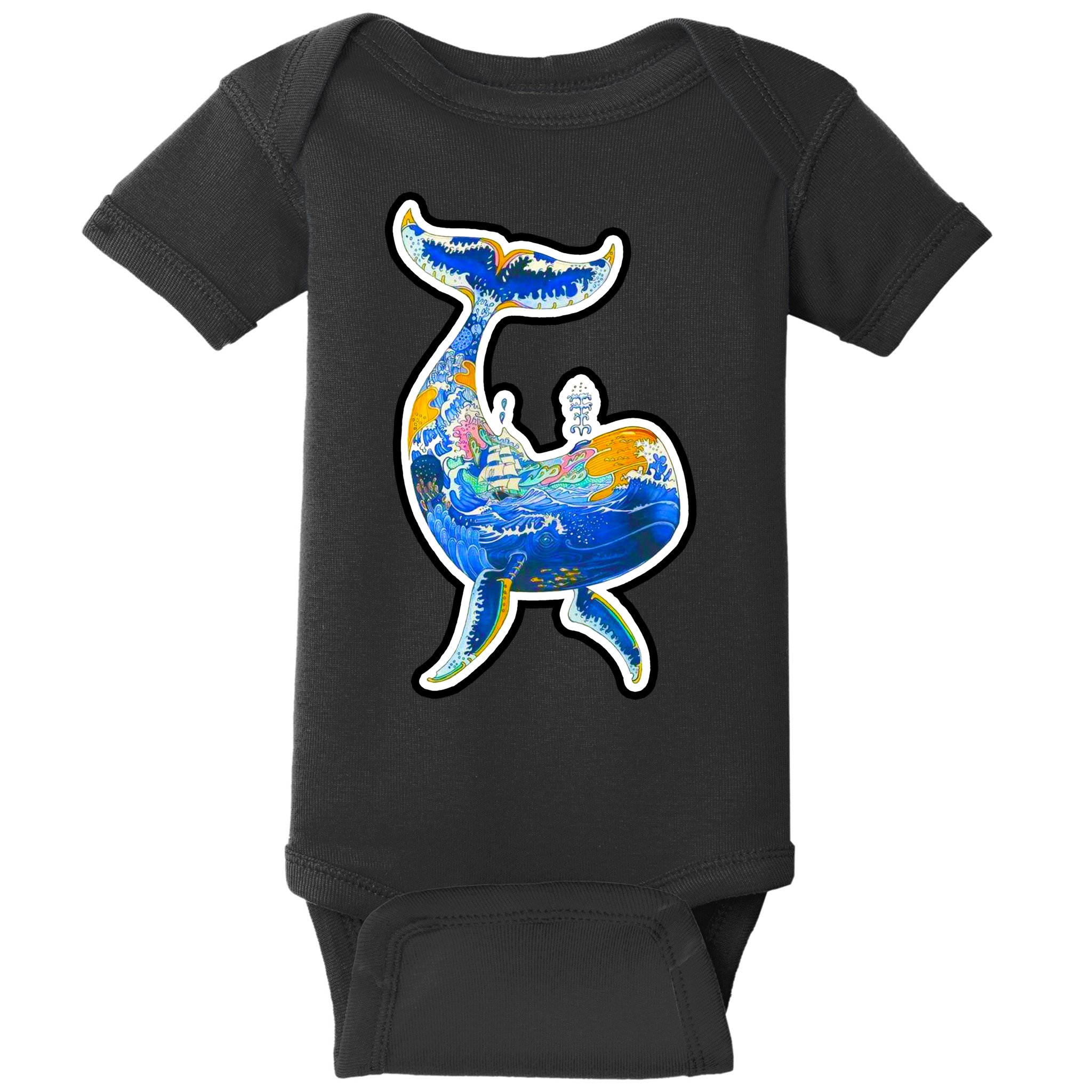 Sprem Whale Sailing Baby Bodysuit