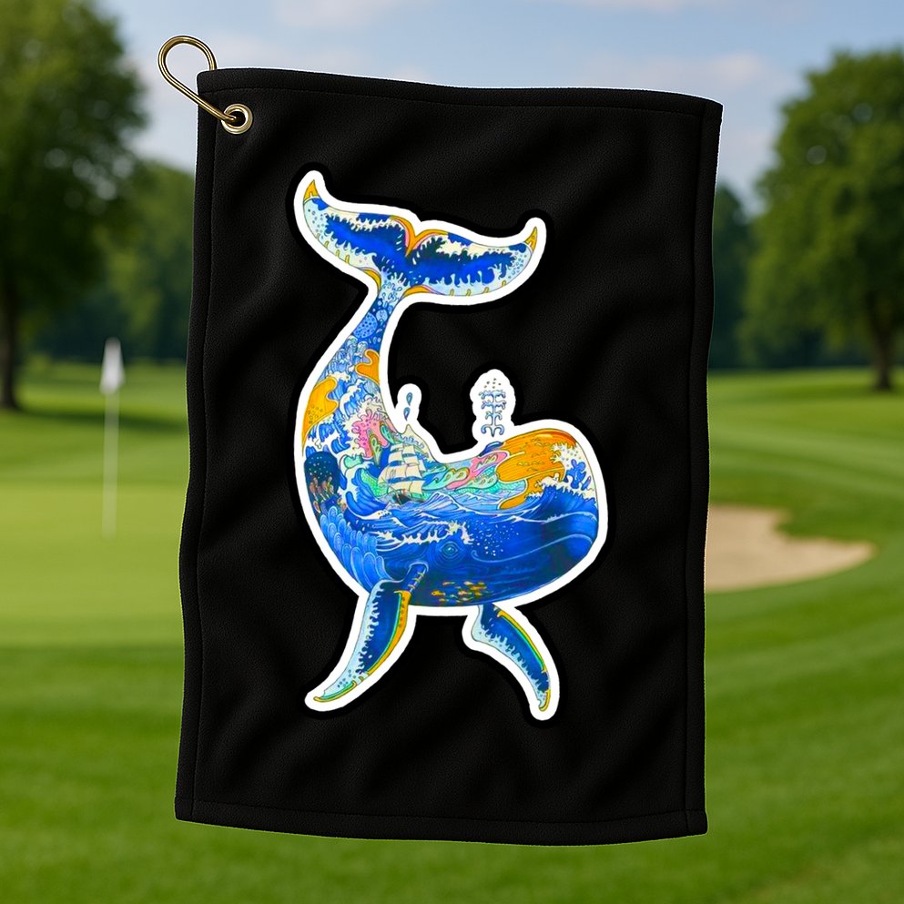 Sprem Whale Sailing Golf Towel