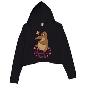 Spring Is Here Crop Fleece Hoodie