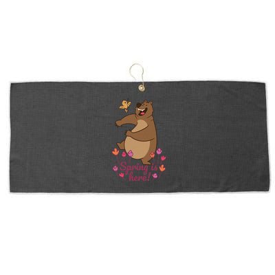 Spring Is Here Large Microfiber Waffle Golf Towel