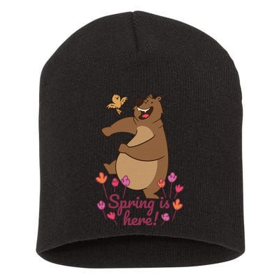 Spring Is Here Short Acrylic Beanie