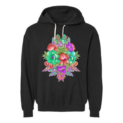 Spring Wild Flowers Bundle Bunch Garment-Dyed Fleece Hoodie