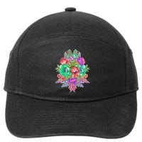 Spring Wild Flowers Bundle Bunch 7-Panel Snapback Hat