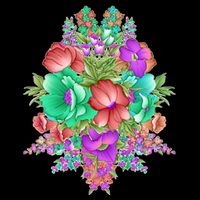 Spring Wild Flowers Bundle Bunch 7-Panel Snapback Hat