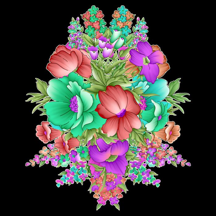 Spring Wild Flowers Bundle Bunch 7-Panel Snapback Hat