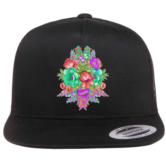 Spring Wild Flowers Bundle Bunch Flatbill Hat